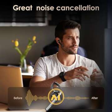 ICOMTOFIT Bluetooth Headset with Noise Cancellation and Comfort