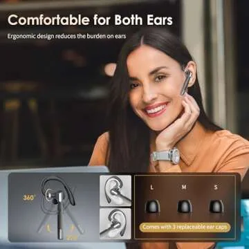 ICOMTOFIT Bluetooth Headset with Noise Cancellation and Comfort