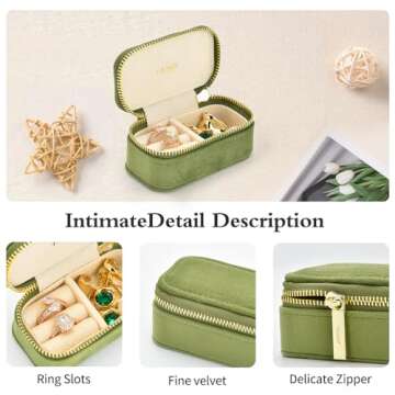 Luxurious Mini Velvet Travel Jewelry Case for Women