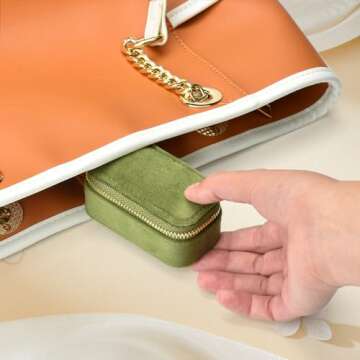 Luxurious Mini Velvet Travel Jewelry Case for Women