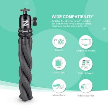 Versatile Flexible Camera Tripod for Creators and Travelers