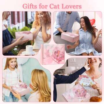 Cat Gifts for Cat Lovers, Cat Lover Gifts for Women, Birthday Gifts for Women, Cat Themed Gifts for Women, Thinking of You Gifts for Women, Unique Cat Mom Gifts for Women