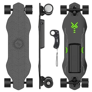 isinwheel V6 Electric Skateboard, 450W Peak Power, 10 Miles Max Range, 12 MPH Top Speed, 8 Layers Ma...