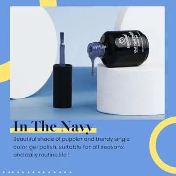 Beetles Gel Nail Polish, 1Pcs 15ML In the Grayish Blue Color Soak Off Gel Polish Nail Art Manicure S...