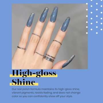 Beetles Gel Nail Polish, 1Pcs 15ML In the Grayish Blue Color Soak Off Gel Polish Nail Art Manicure Salon DIY Uv Nail Lamp Gel Nail Design Decoration at Home