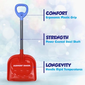 Slippery Racer Kids 27 Inch Snow Shovel for Fun Play