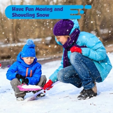 Slippery Racer Kids 27 Inch Snow Shovel for Fun Play
