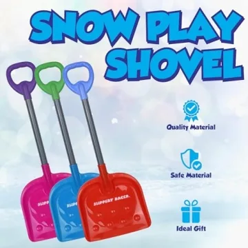 Slippery Racer Kids 27 Inch Snow Shovel for Fun Play
