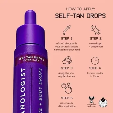 Tanologist Self Tan Drops Extra Dark for All Skin Types