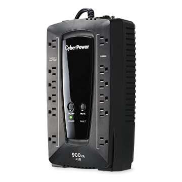 CyberPower AVRG900U AVR UPS System, 900VA/480W, 12 Outlets, Compact