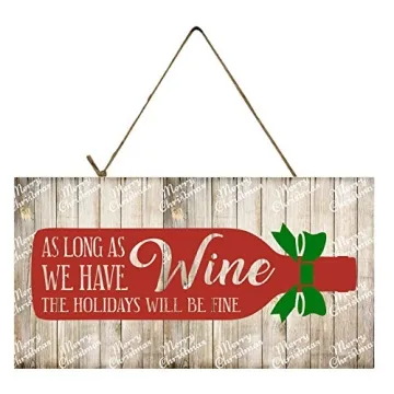 TWISTED R DESIGN STORE Christmas Decor Hanging Wood Wall Sign, Rustic & Wooden Farmhouse Merry Holid...