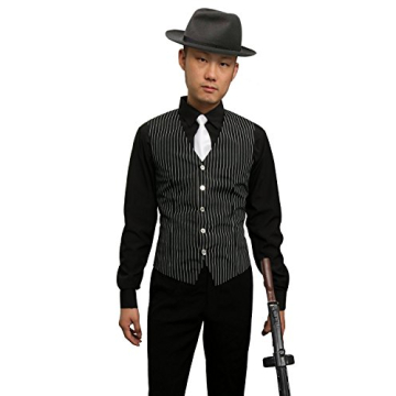 Jila 1920s Men's Gangster Costume Set for Themed Events