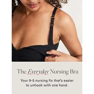 HATCH Everyday Nursing Bra - Breastfeeding Made Easy with Premium Cotton