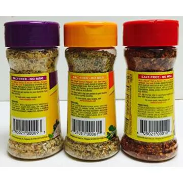 Mrs Dash Salt-Free Seasoning Blend Variety 3 Packs - Extra Spicy, Lemon Pepper, and Onion & Herb