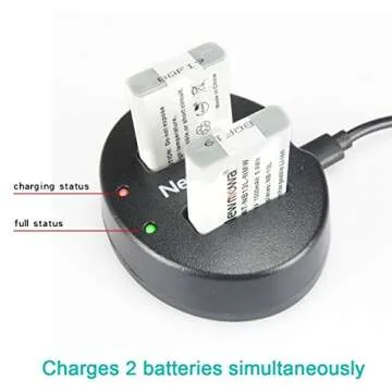 Newmowa NB 13L Dual USB Charger for Canon NB-13L and PowerShot G5X, G7X, G7 X Mark II, G9X, G9 X Mark II, G1 X Mark III, SX620 HS, SX720 HS, SX730 HS