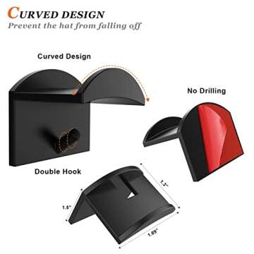 Stylish Hat Hooks for Organized Hat Display Solutions