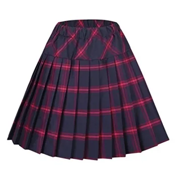 Women’s Tartan Elastic Waist Pleated Plaid Skirt for Fashion Forward Styles