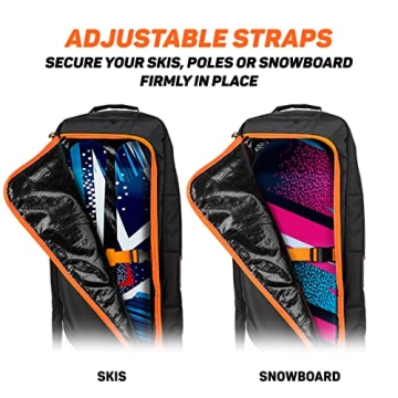 Premium Padded Ski Bag for Air Travel - Spacious & Durable