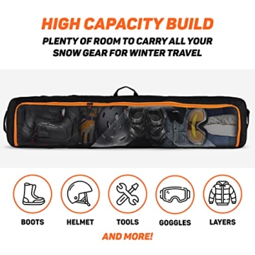 Premium Padded Ski Bag for Air Travel - Spacious & Durable