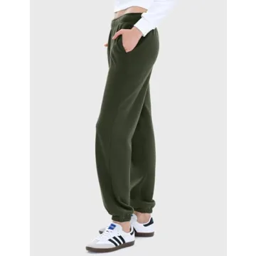 PUMIEY High Waisted Baggy Sweatpants for Women