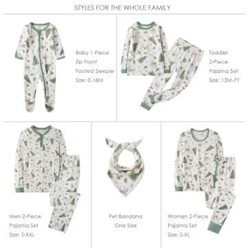 Owlivia Christmas Halloween Pajamas For Family, Organic Cotton Holiday Pajamas Matching Sets(2-Piece...