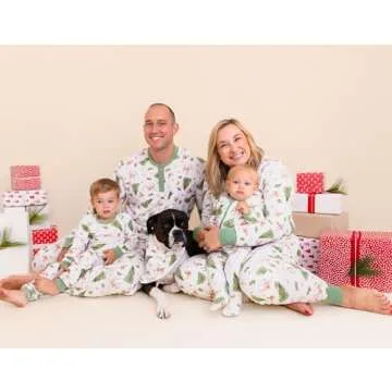 Owlivia Christmas Halloween Pajamas For Family, Organic Cotton Holiday Pajamas Matching Sets(2-Piece Toddlers, 4-5T, Christmas Tree)