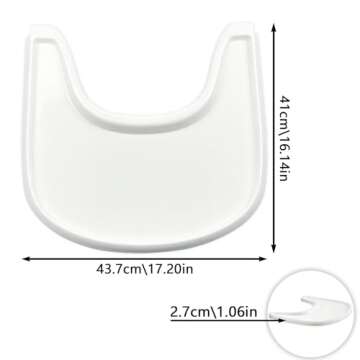 High Chair Tray Compatible with Stokke Tripp Trapp Chair with Smooth Surface and Strong Suction - Ma...