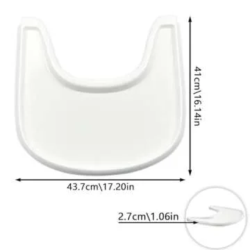 High Chair Tray Compatible with Stokke Tripp Trapp Chair with Smooth Surface and Strong Suction - Ma...