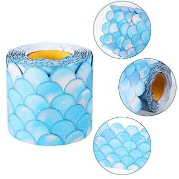 Turquoise Scallops Bulletin Board Border 65.6 Feet