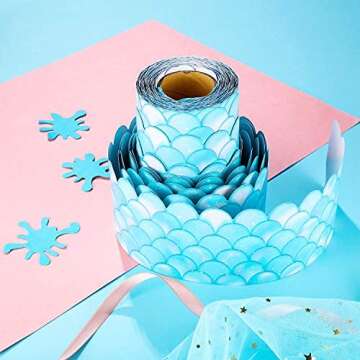 Turquoise Scallops Bulletin Board Border 65.6 Feet