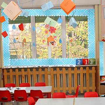 Turquoise Scallops Bulletin Board Border 65.6 Feet