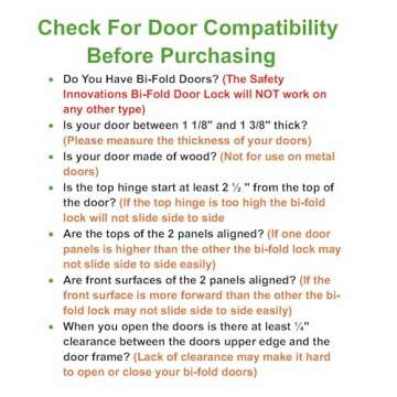 Safety Innovations Bi-fold Door Lock - Easy Installation & Safe Home