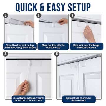 Safety Innovations Bi-fold Door Lock - Easy Installation & Safe Home