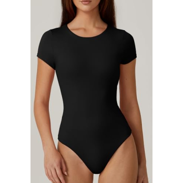 Shop the QINSEN Black Bodysuit for Women Stylish Comfort