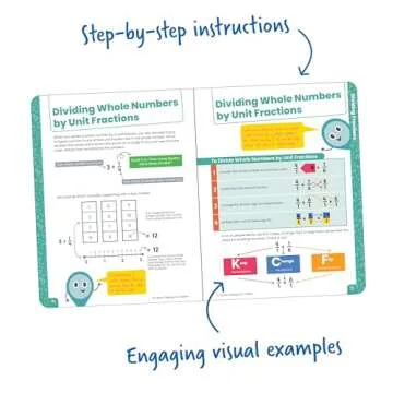 Carson Dellosa Break It Down Grade 5-6 Advanced Fractions Reference Book, 5th & 6th Grade Math Guide to Understanding Addition, Subtraction, Multiplication, Division of Fractions, Grades 5-6 Math Book