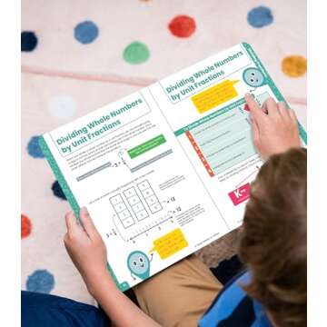 Carson Dellosa Break It Down Grade 5-6 Advanced Fractions Reference Book, 5th & 6th Grade Math Guide to Understanding Addition, Subtraction, Multiplication, Division of Fractions, Grades 5-6 Math Book