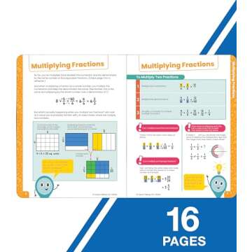 Carson Dellosa Break It Down Grade 5-6 Advanced Fractions Reference Book, 5th & 6th Grade Math Guide to Understanding Addition, Subtraction, Multiplication, Division of Fractions, Grades 5-6 Math Book