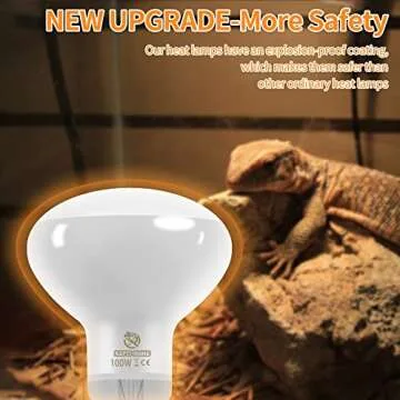 REPTI HOME New Upgrade Reptile Heat Lamp Bulb (3rd Gen No Broken), 75W 2 Pack Basking Spot Light for Reptiles & Amphibians,UVA Daylight Heat Bulb for Bearded Dragon, Turtle