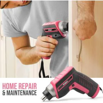 Pink Tool Kit with Electric Screwdriver - 35pc Set