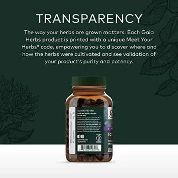 Gaia Herbs Rhodiola Rosea Vegan Capsules for Stress Support