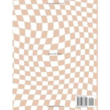 Checkered Notebook: Aesthetic, Checkerboard Pattern, Blank Lined Paperback Notebook Journal, Checker...