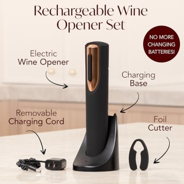 Rechargeable Electric Wine Opener for Effortless Corking