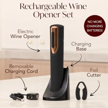 Rechargeable Electric Wine Opener for Effortless Corking