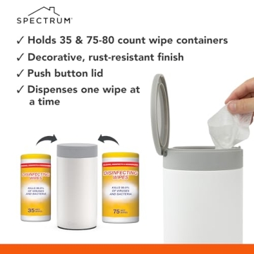 Spectrum Rust-Resistant Disinfecting Wipes Dispenser