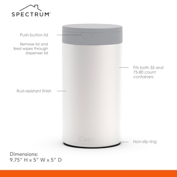 Spectrum Rust-Resistant Disinfecting Wipes Dispenser