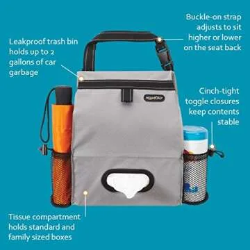 High Road Car Back Seat Organizer with Tissue Holder