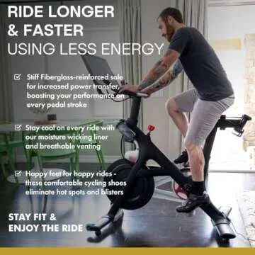 Tommaso Strada Mens Peloton Shoes with Pre-Installed Delta Cleats—Cycling Shoes for Mens—Cycling Shoes Delta Compatible—Indoor Cycling Shoes for Men—Cycling Road Bike Shoes—Spin Shoes Size US 13.5-14