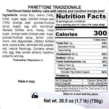 Fiasconaro Traditional Panettone 750 Gram Red Bow Wrapped