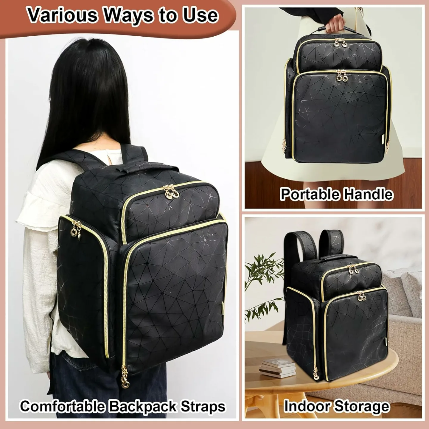 Nail Polish Organizer Backpack - Travel Storage