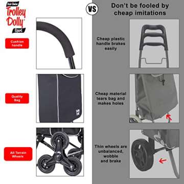 dbest products Stair Climber Grocery Cart on Wheels